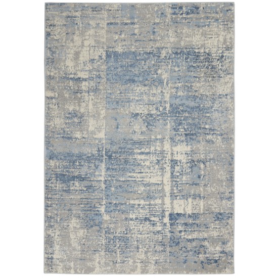 Nourison Solace SLA02 Area Rug, Ivory/Grey/Blue, 5'3" x 7'3"