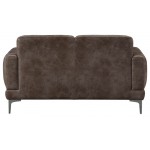 ACME Reagan Loveseat, 2-Tone Brown Stone Polished Microfiber