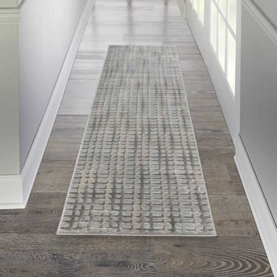 Nourison Solace SLA04 Runner Rug, Grey/Beige, 2'3" x 7'3"