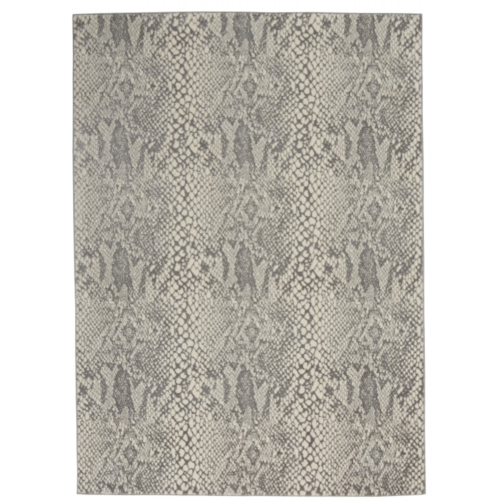 Nourison Solace SLA06 Area Rug, Ivory/Grey, 5'3" x 7'3"