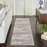 Nourison Solace SLA07 Runner Rug, Ivory/Grey/Blue, 2'3" x 7'3"