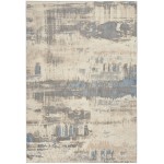 Nourison Solace SLA07 Area Rug, Ivory/Grey/Blue, 5'3" x 7'3"