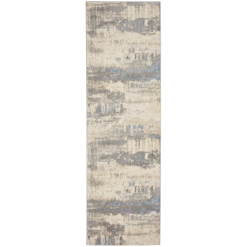 Nourison Solace SLA08 Runner Rug, Ivory/Grey/Blue, 2'3" x 7'3"