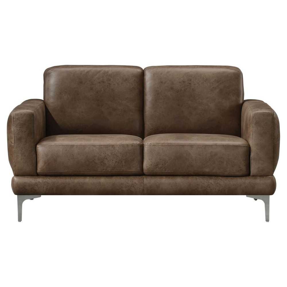 ACME Reagan Loveseat, 2-Tone Mocha Polished Microfiber ACME Reagan Loveseat, 2-Tone Mocha Polished Microfiber