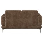 ACME Reagan Loveseat, 2-Tone Mocha Polished Microfiber