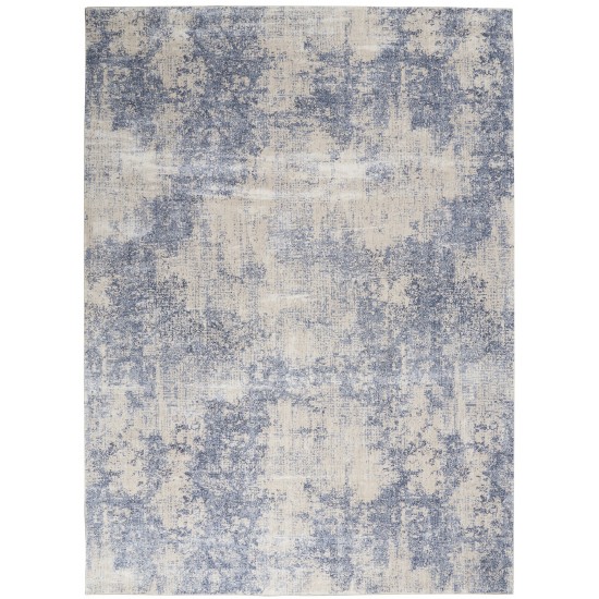 Nourison Silky Textures SLY01 Area Rug, Ivory/Blue, 9'3" x 12'9"