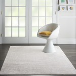 Nourison Silky Textures SLY01 Area Rug, Ivory/Grey, 3'11" x 5'11"