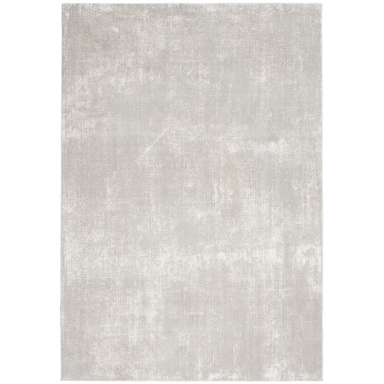 Nourison Silky Textures SLY01 Area Rug, Ivory/Grey, 5'3" x 7'3"