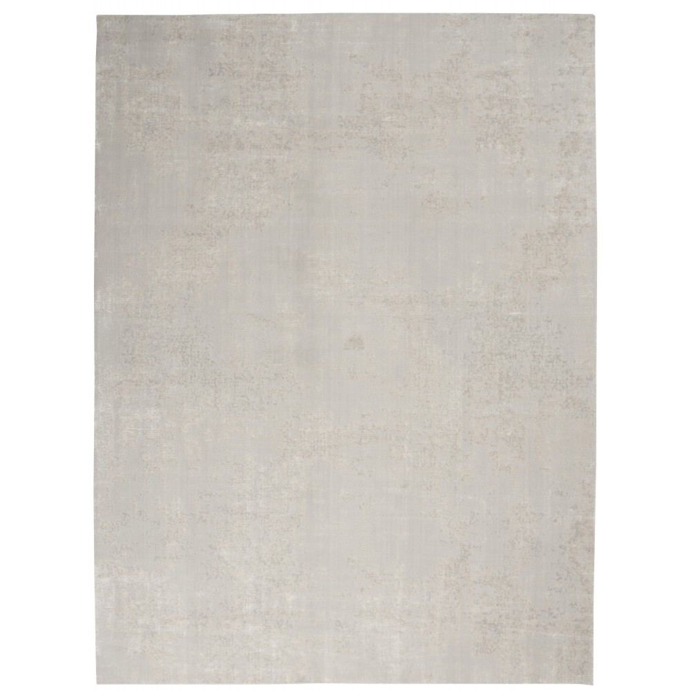 Nourison Silky Textures SLY01 Area Rug, Ivory/Grey, 7'10" x 10'6"