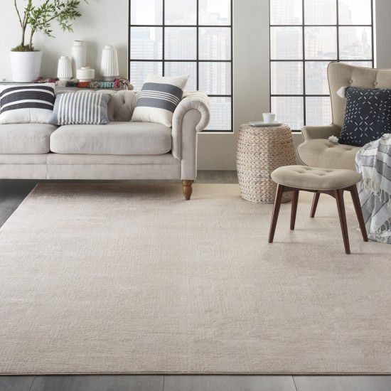 Nourison Silky Textures SLY01 Area Rug, Ivory/Grey, 7'10" x 10'6"