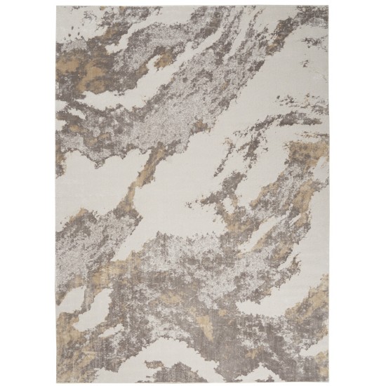 Nourison Silky Textures SLY03 Area Rug, Brown/Ivory, 7'10" x 10'6"