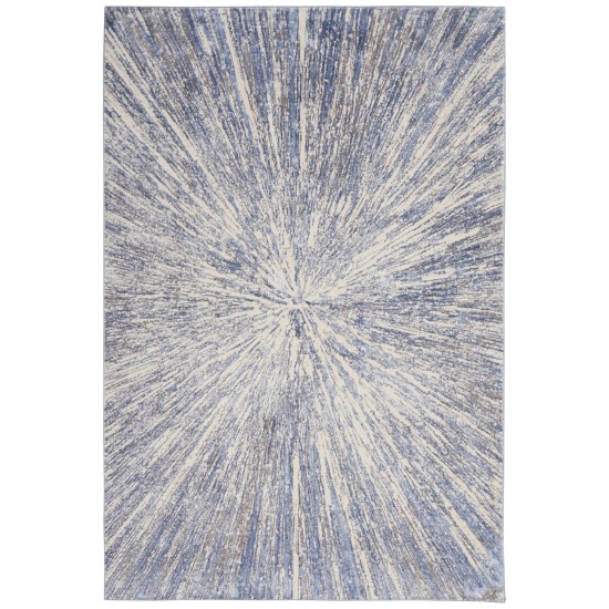 Nourison Silky Textures SLY05 Area Rug, Blue/Grey, 3'11" x 5'11"