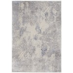 Nourison Silky Textures SLY06 Area Rug, Ivory/Grey, 3'11" x 5'11"