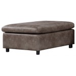 ACME Audrey Modular - Cocktail Ottoman, 2-Tone Brown Stone Polished Microfiber