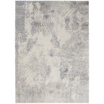 Nourison Silky Textures SLY06 Area Rug, Ivory/Grey, 7'10" x 10'6"