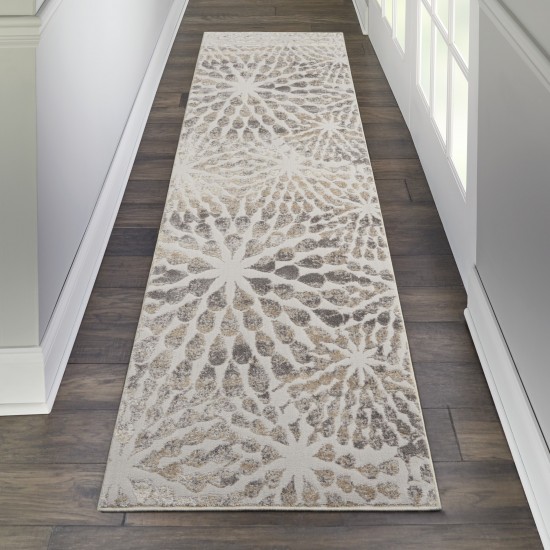 Nourison Silky Textures SLY07 Runner Rug, Ivory/Beige, 2'2" x 7'6"