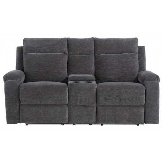ACME Elijah Loveseat w/Console (Motion), Slate Blue Chenille
