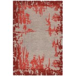 Nourison Symmetry SMM02 Area Rug, Beige/Red, 5'3" x 7'9"