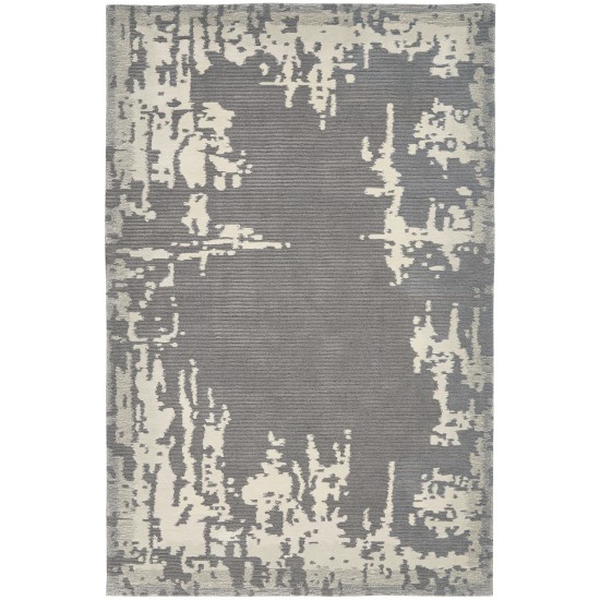 Nourison Symmetry SMM02 Area Rug, Grey/Beige, 3'9" x 5'9"