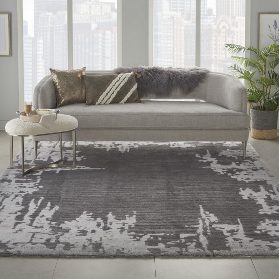 Nourison Symmetry SMM02 Area Rug, Grey/Beige, 8'6" x 11'6"