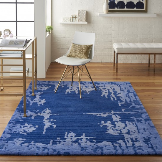 Nourison Symmetry SMM02 Area Rug, Navy/Blue, 3'9" x 5'9"