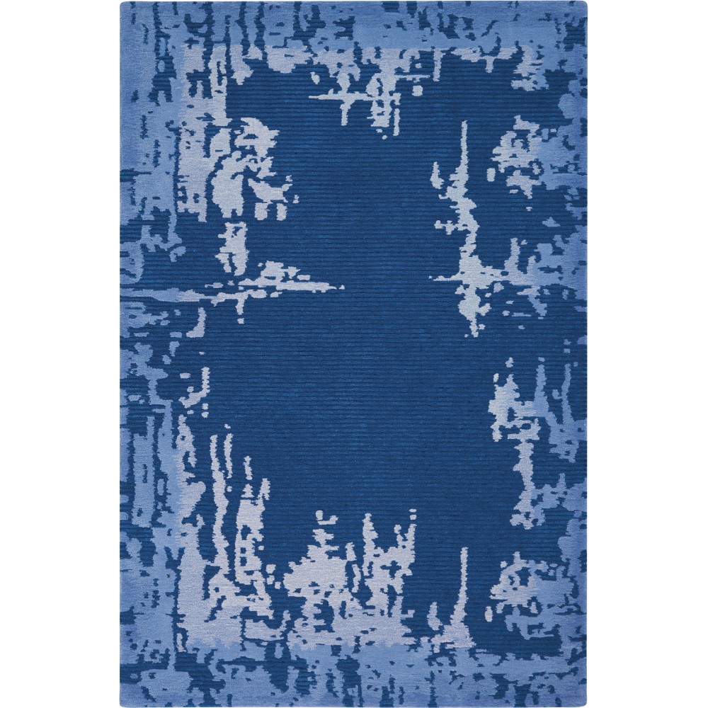 Nourison Symmetry SMM02 Area Rug, Navy/Blue, 5'3" x 7'9"