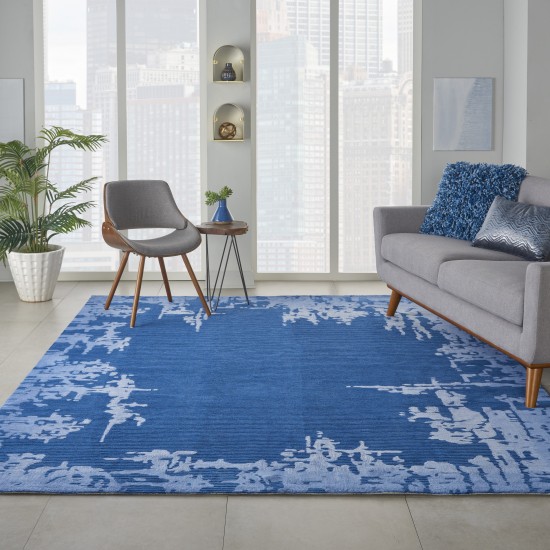 Nourison Symmetry SMM02 Area Rug, Navy/Blue, 7'9" x 9'9"