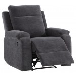 ACME Elijah Recliner, Slate Blue Chenille