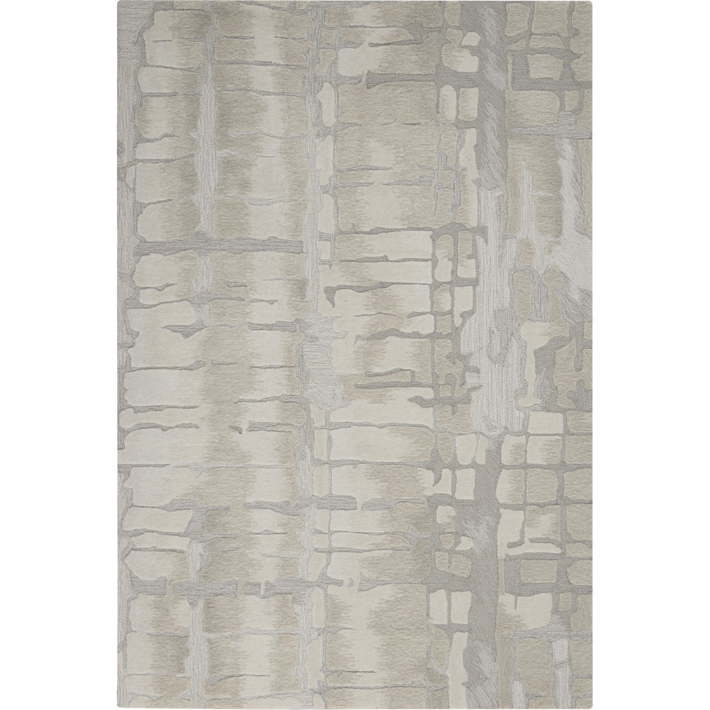 Nourison Symmetry SMM04 Area Rug, Ivory/Beige, 3'9" x 5'9"