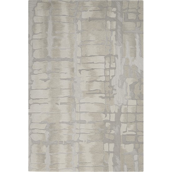 Nourison Symmetry SMM04 Area Rug, Ivory/Beige, 5'3" x 7'9"