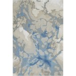 Nourison Symmetry SMM07 Area Rug, Light Blue/Ivory, 3'9" x 5'9"