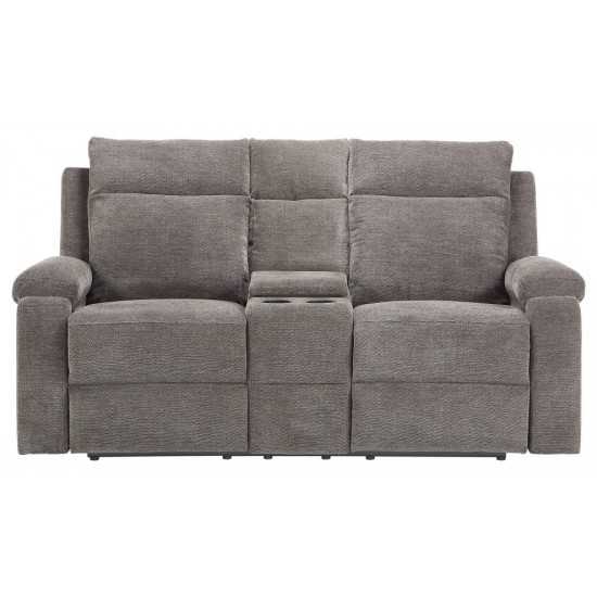 ACME Elijah Loveseat w/Console (Motion), Charcoal Chenille