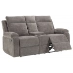 ACME Elijah Loveseat w/Console (Motion), Charcoal Chenille