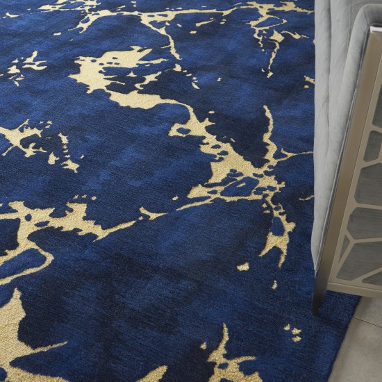 Nourison Symmetry SMM09 Area Rug, Navy, 7'9" x 9'9"