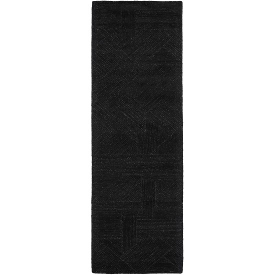 Michael Amini Ma30 Star SMR01 Runner Rug, Black, 2'3" x 8'