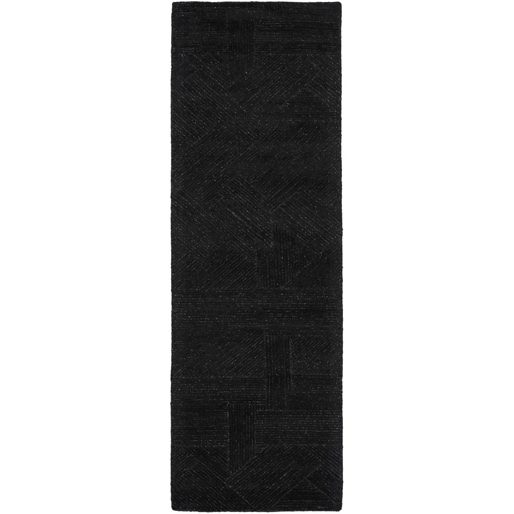 Michael Amini Ma30 Star SMR01 Runner Rug, Black, 2'3" x 8'