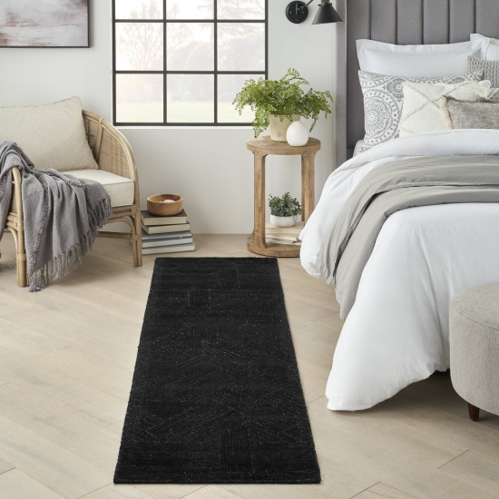 Michael Amini Ma30 Star SMR01 Runner Rug, Black, 2'3" x 8'