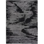 Michael Amini Ma30 Star SMR02 Area Rug, Black/Ivory, 5'3" x 7'3"