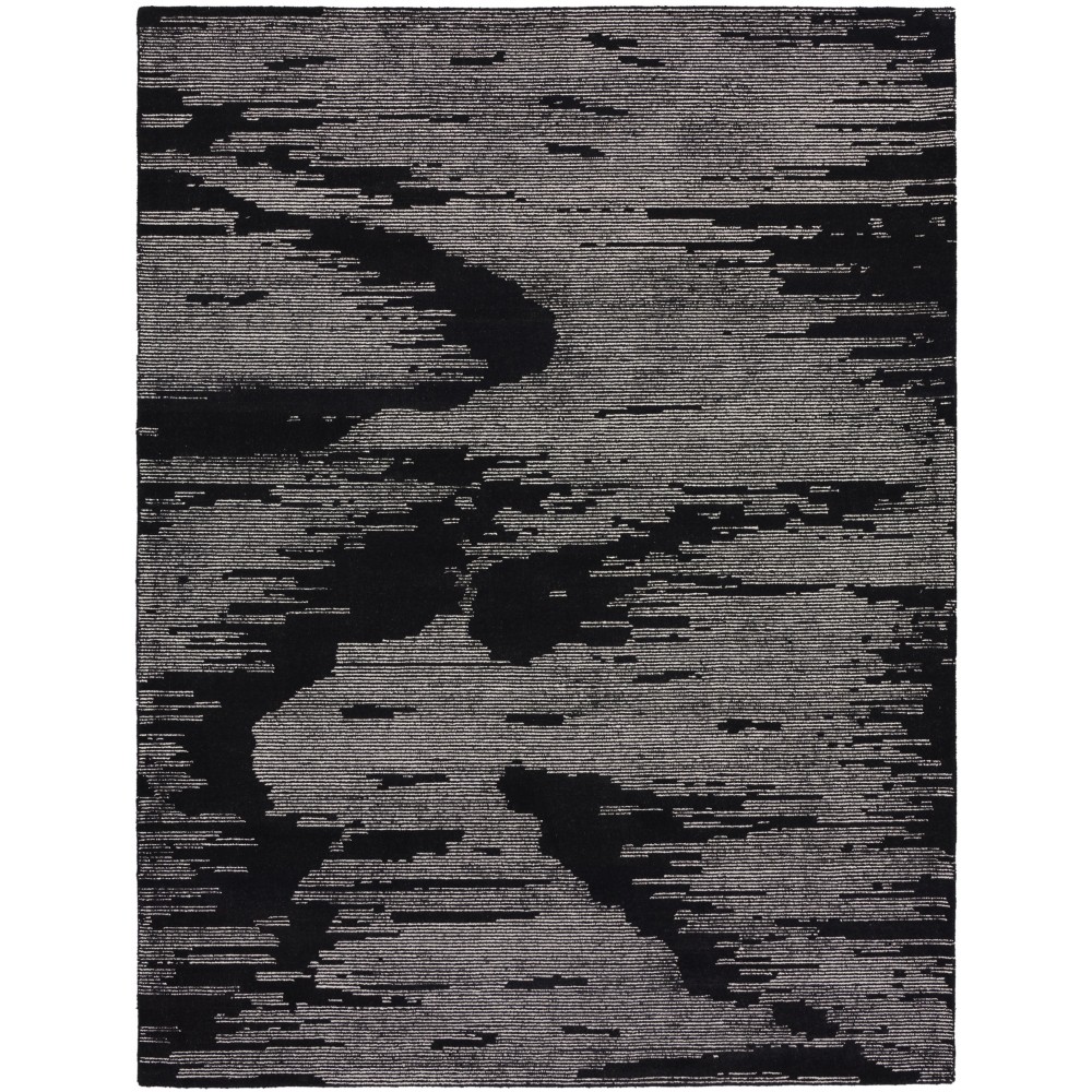 Michael Amini Ma30 Star SMR02 Area Rug, Black/Ivory, 7'9" x 9'9"