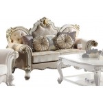 ACME Picardy Loveseat w/Pillows, Fabric & Antique Pearl