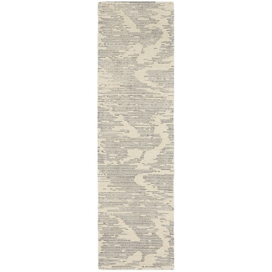 Michael Amini Ma30 Star SMR02 Runner Rug, Ivory/Grey, 2'3" x 8'