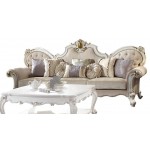 ACME Picardy Oversized Sofa, Fabric & Antique Pearl