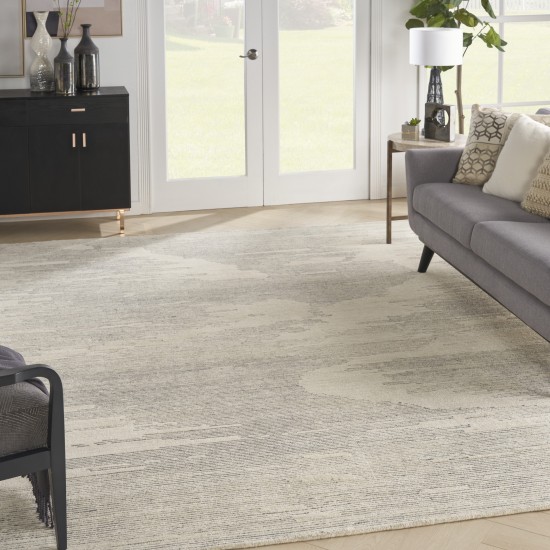 Michael Amini Ma30 Star SMR02 Area Rug, Ivory/Grey, 7'9" x 9'9"