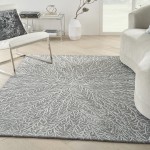 Michael Amini Ma30 Star SMR03 Area Rug, Slate/Teal, 4' x 6'