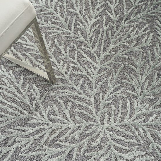 Michael Amini Ma30 Star SMR03 Area Rug, Slate/Teal, 4' x 6'