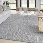 Michael Amini Ma30 Star SMR03 Area Rug, Slate/Teal, 9'9" x 13'9"
