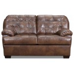 ACME Saturio Sofa, 2-Tone Brown Top Grain Leather Match