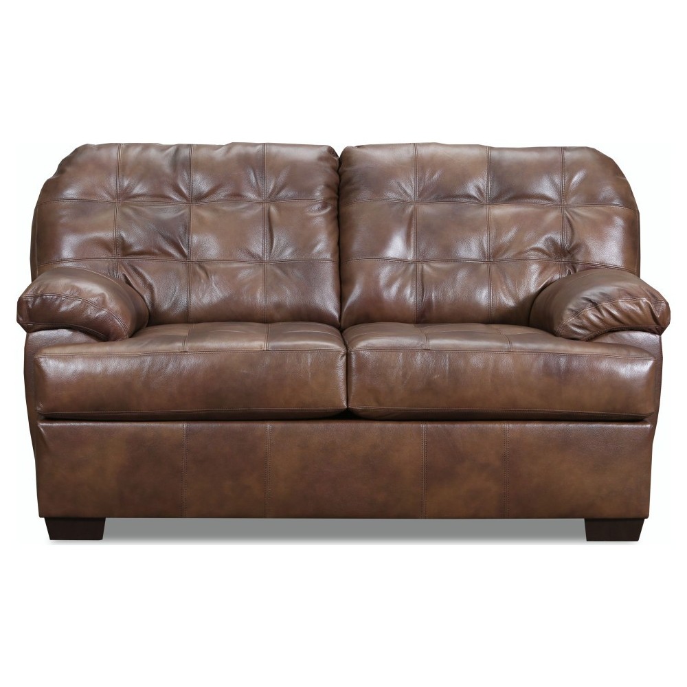 ACME Saturio Sofa, 2-Tone Brown Top Grain Leather Match