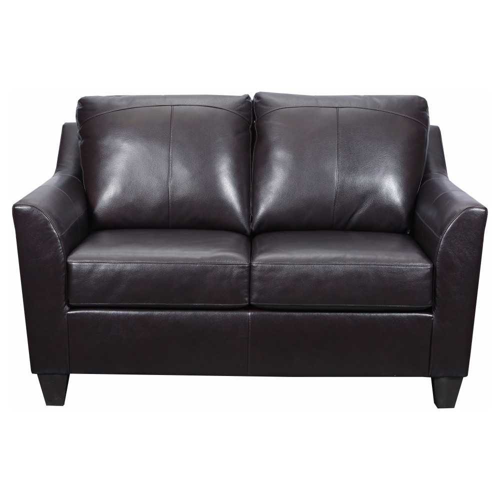 ACME Cocus Loveseat, Espresso Top Grain Leather Match