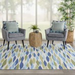 Waverly Sun N' Shade SND01 Area Rug, Seaglass, 6'6" x Square